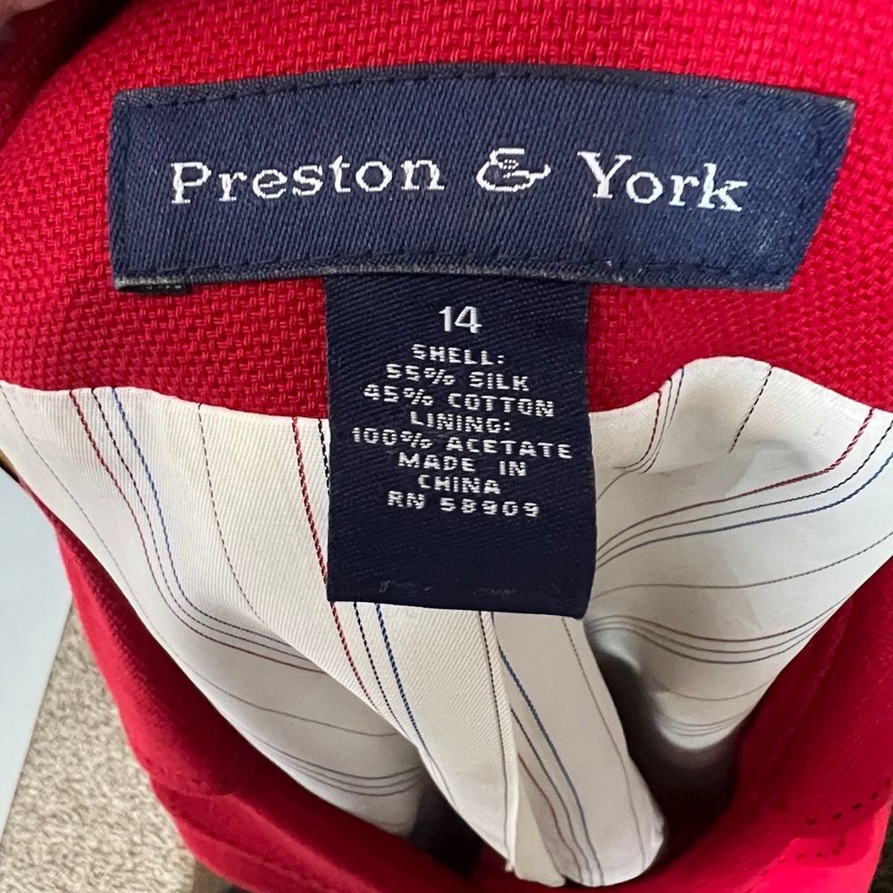 Vintage Preston &‎ York Silk Blend Suit Jacket - Picture 6 of 6